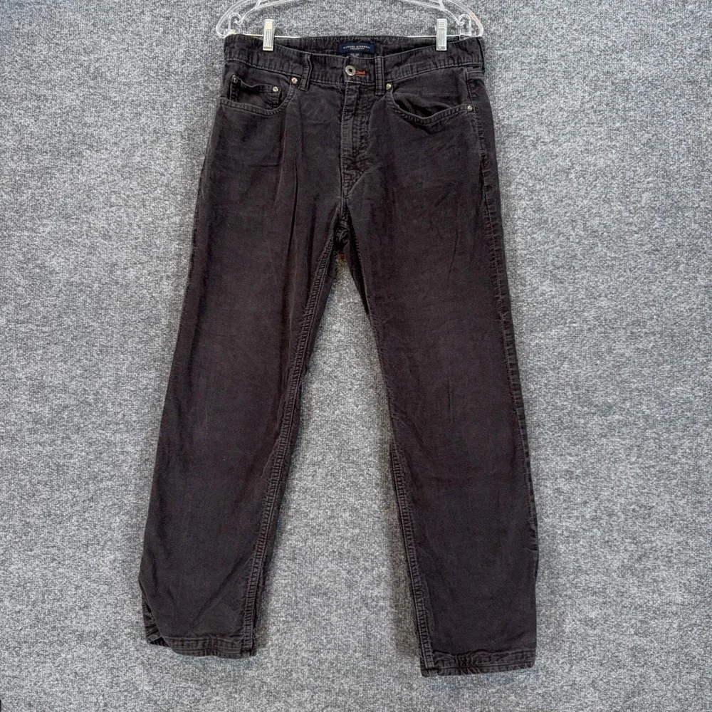 Banana Republic Corduroy Pants Mens 32x28 Dark Brown Straight Fit Cotton Casual